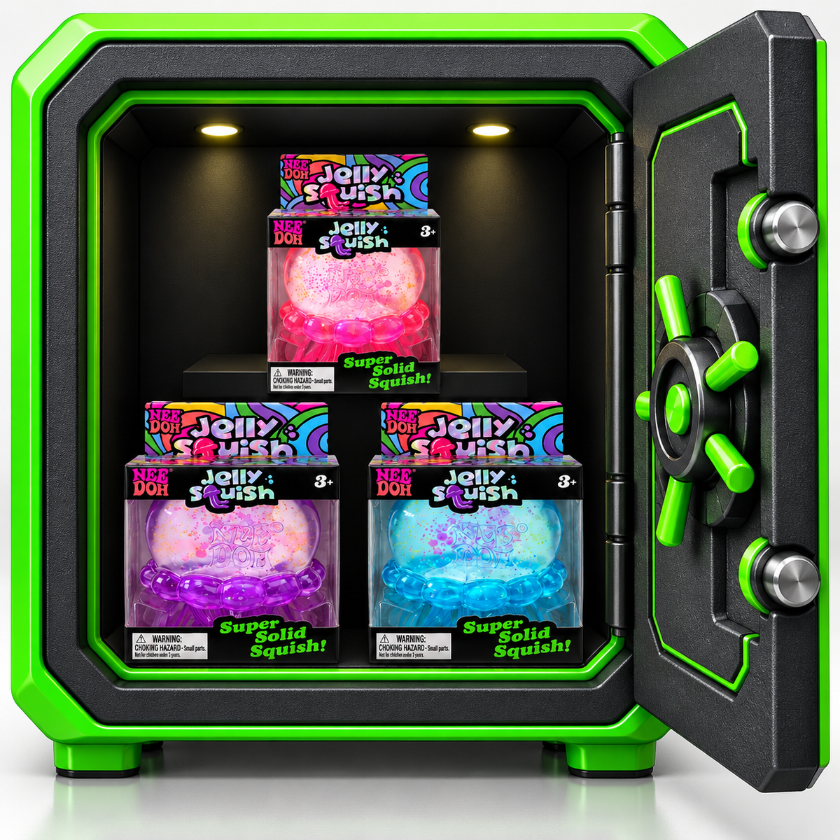 Nee Doh Jelly Squish translucent squishy stress balls in multiple colors